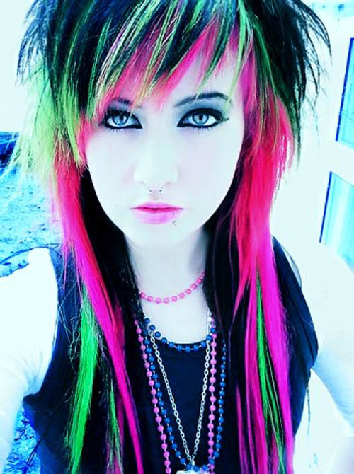 emo girl hairstyle. long blacklonde / Emo Hairstyles: emo girls hairstyles - Emo Bucket